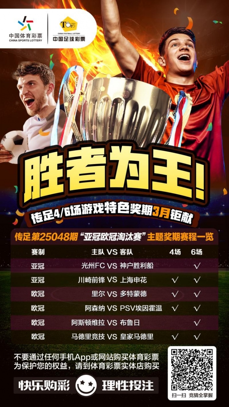 勝者為王！傳足特色獎(jiǎng)期第25048期聚焦亞冠歐冠淘汰賽